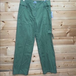 CAbi Green Teal Utility Cargo Pants #274 10 NWT